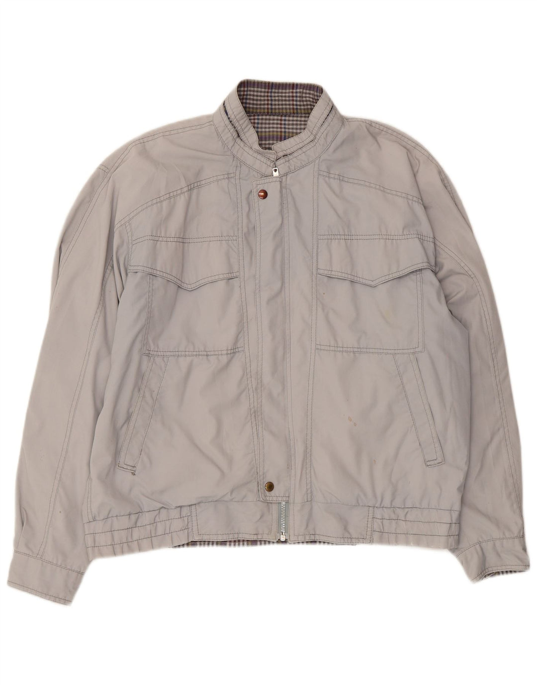 Męska kurtka bomberka Vintage UK 40, duża, szara