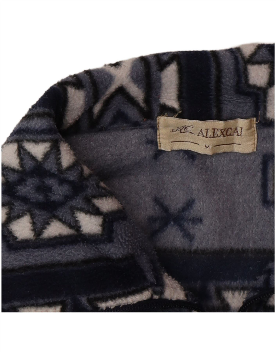 Męska kurtka polarowa Vintage UK 38 Medium Blue Fair Isle