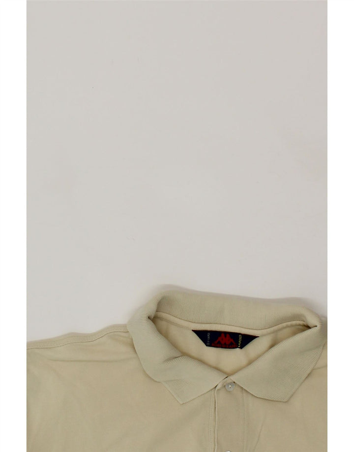 KAPPA Mens Polo Shirt XL Beige Cotton Vintage Kappa and Second-Hand Kappa from Messina Hembry 