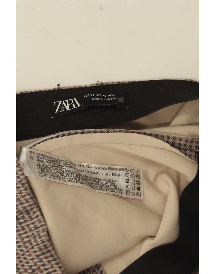 Legginsy damskie Zara UK 4 XS Szary poliester w pepitkę