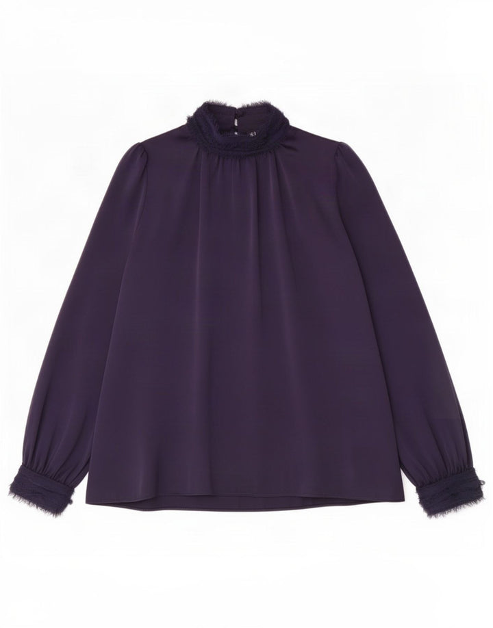Damska bluzka oversize Zara UK 6 XS Granatowy poliester