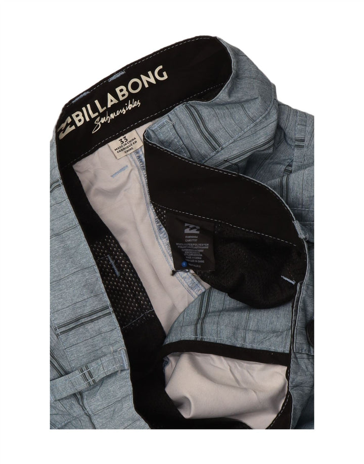 Męskie spodenki Chino Billabong W33, poliester w średnie niebieskie paski