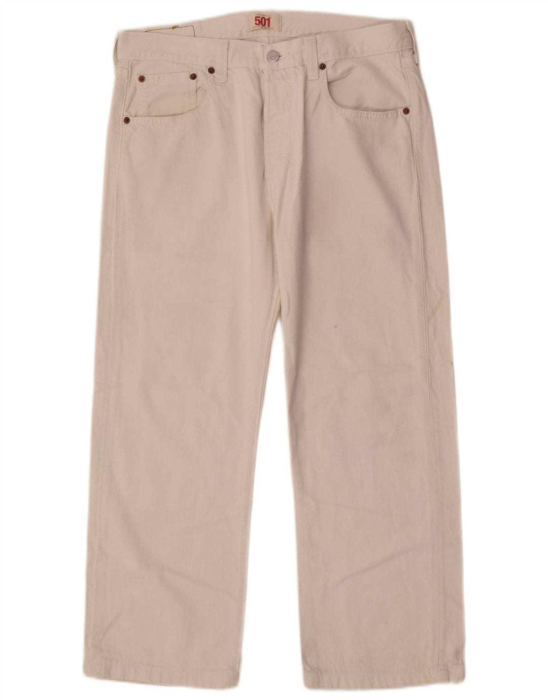 Męskie dżinsy Levi's 501 Straight W32 L26 Biała bawełna