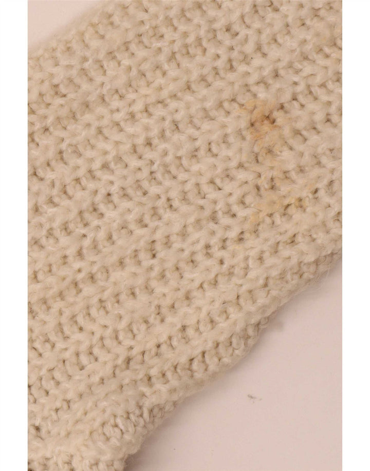 Damski sweter oversize z otwartym kardiganem Zara UK 14 Średni Beżowy Akryl
