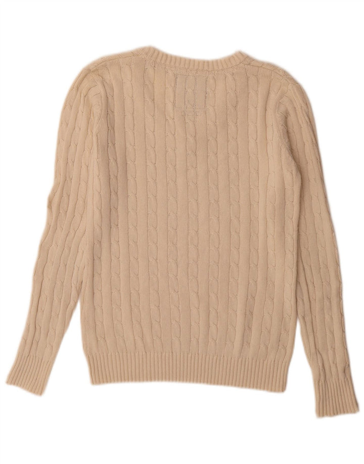 Sweter damski Kangol z dekoltem w kształcie litery V, UK 10, mały beż