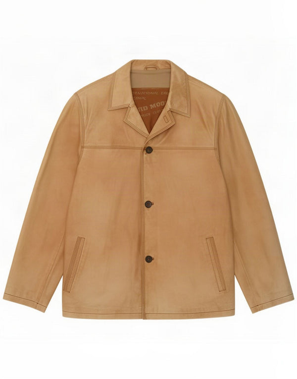 David Moore Męska kurtka skórzana UK 42 XL Brown Classic