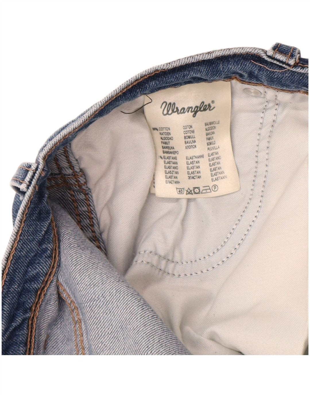 Męskie proste dżinsy WRANGLER W34 L30, niebieska bawełna
