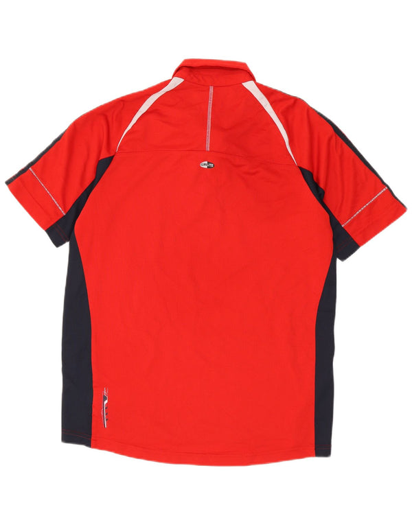 Męska koszulka polo Adidas Clima 365, poliester w kolorze średniej czerwieni