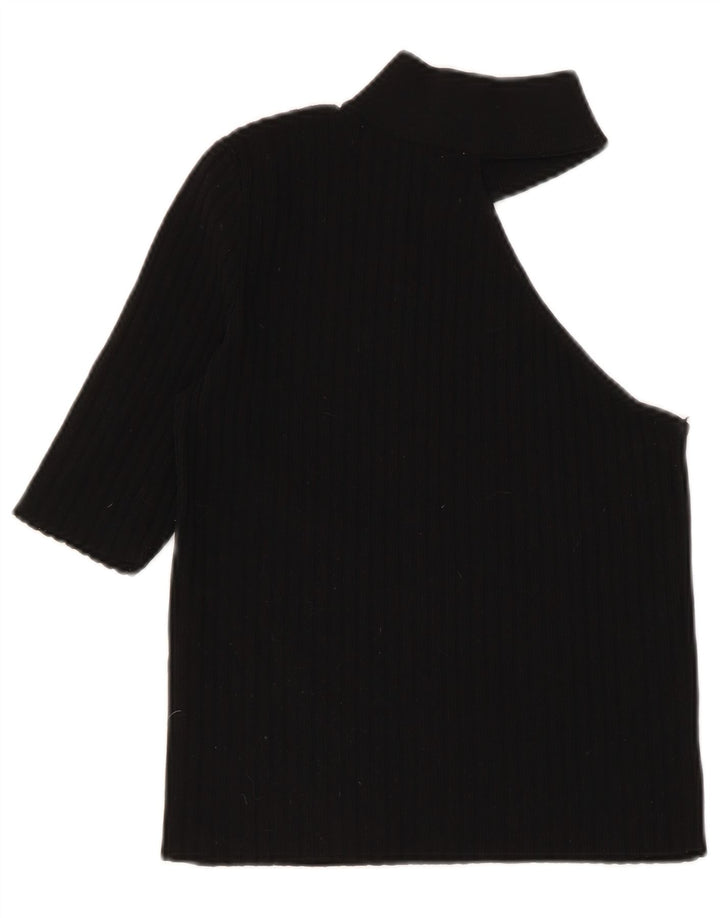 Damski top Zara na jedno ramię, UK 8, mały, czarny nylon