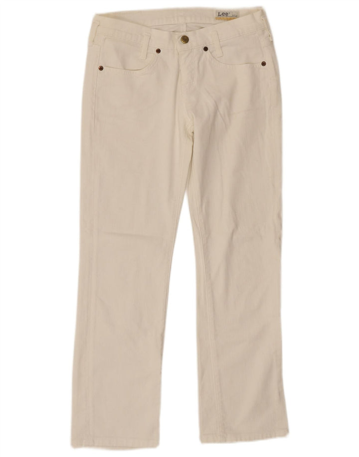 LEE Dziewczęce proste dżinsy Lilly 14-15 lat W28 L26 Biała bawełna