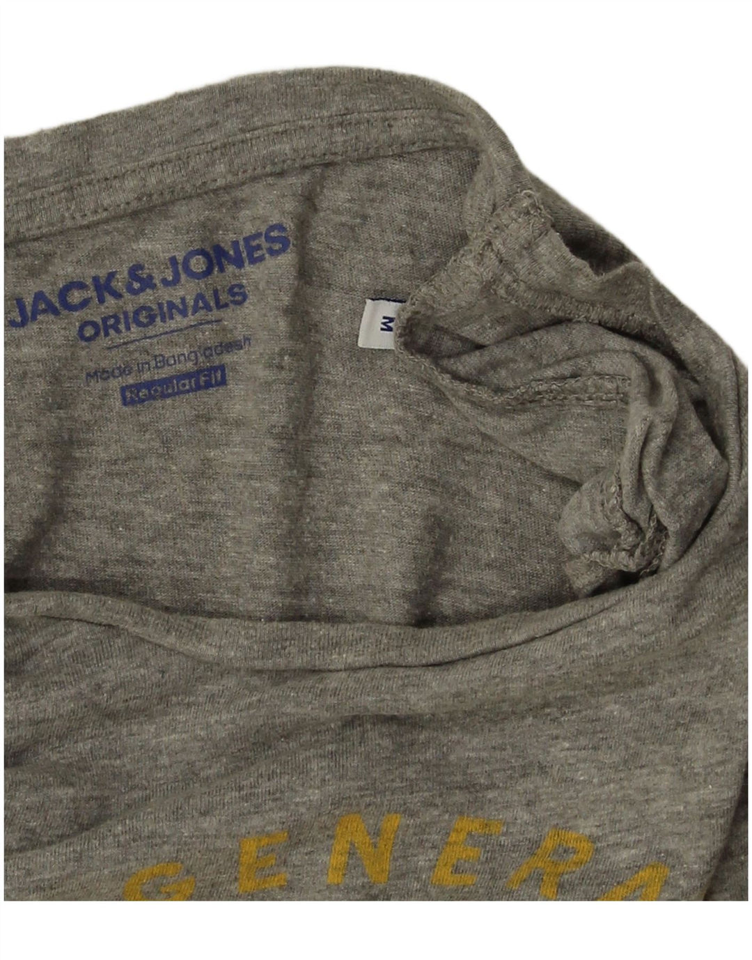 Męski T-shirt z grafiką Jack & Jones o regularnym kroju, średnioszary, nakrapiany
