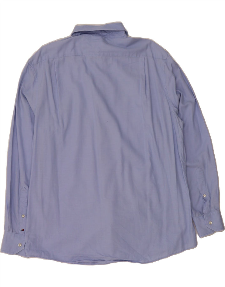 TOMMY HILFIGER Mens Shirt Size 17 XL Blue Cotton Vintage Tommy Hilfiger and Second-Hand Tommy Hilfiger from Messina Hembry 