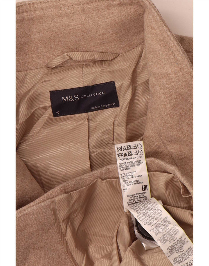 Marks & Spencer Płaszcz damski UK 10, mały, beżowy, poliester