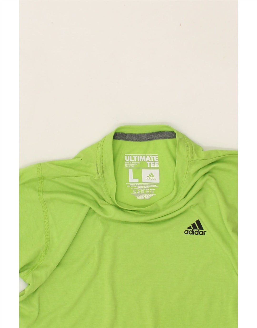 ADIDAS Boys T-Shirt Top 10-11 Years Large  Green Polyester Vintage Adidas and Second-Hand Adidas from Messina Hembry 