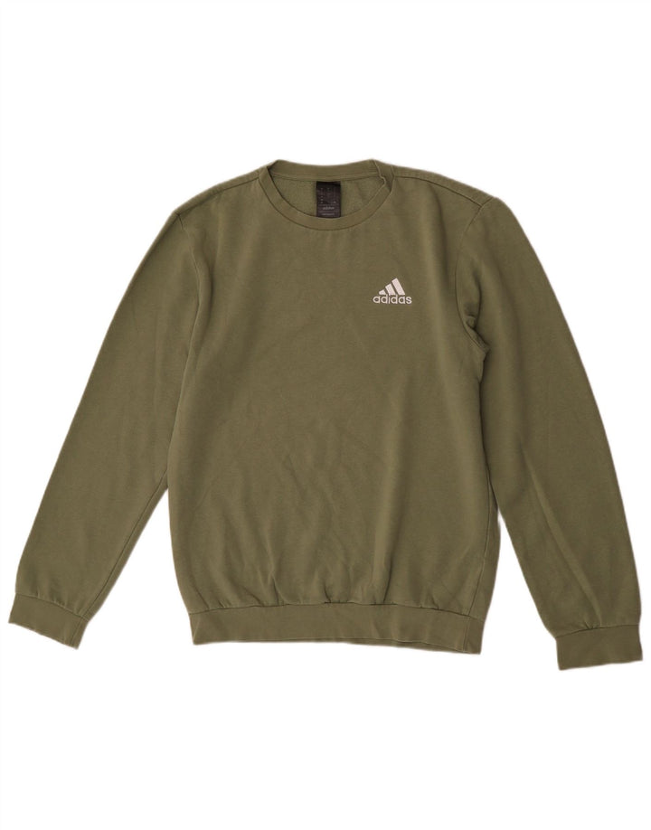 Adidas Męska Bluza Sweter Mała Zielona Bawełna
