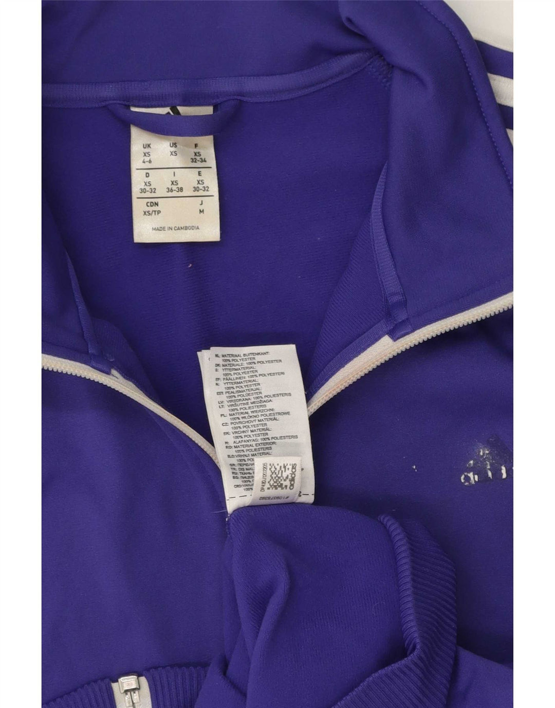 Damska bluza dresowa Adidas UK 4/6 XS Fioletowy poliester