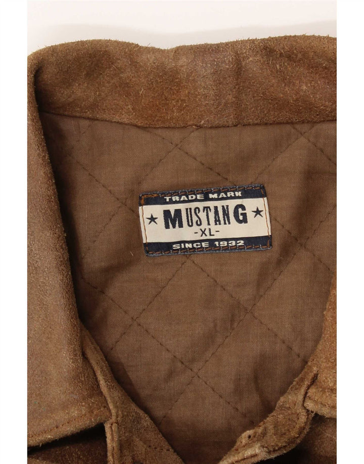 Męska kurtka skórzana Bomber Mustang UK 42 XL Brązowa