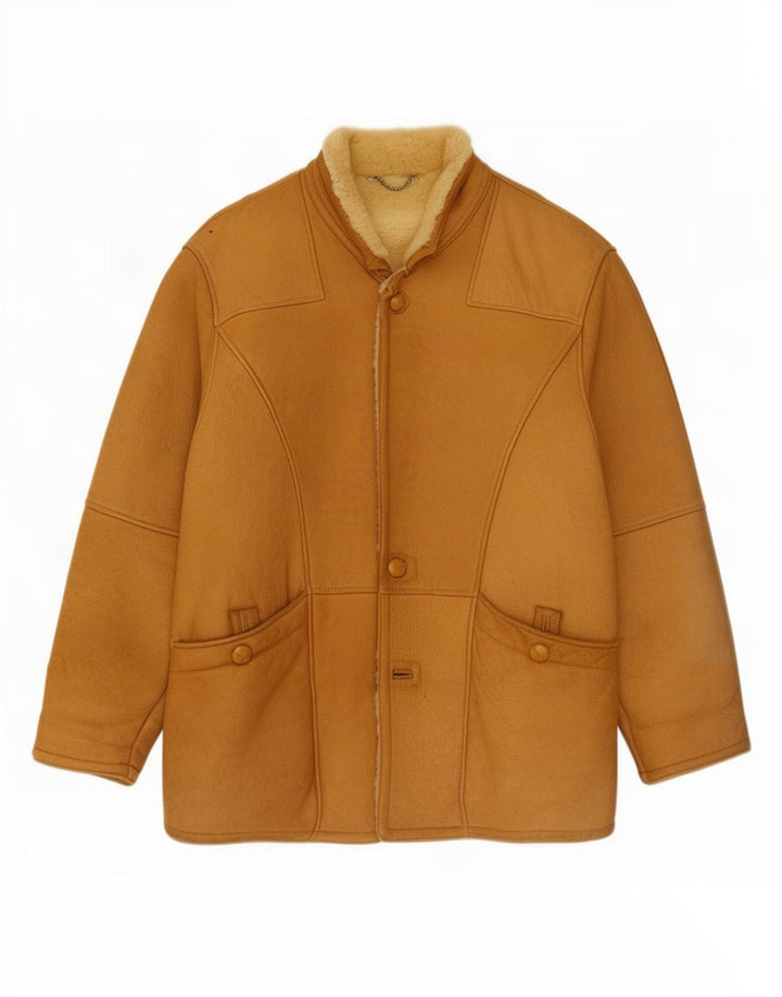 Męska kurtka shearling Ponte Vecchio IT 54 2XL brązowa