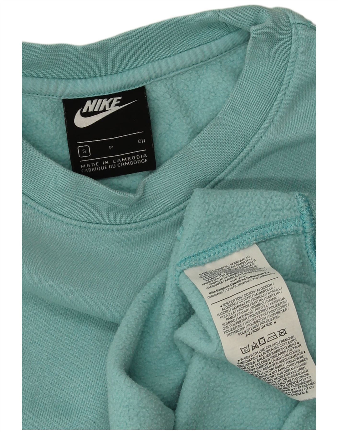 Męska bluza dresowa Nike, mała, turkusowa, bawełniana
