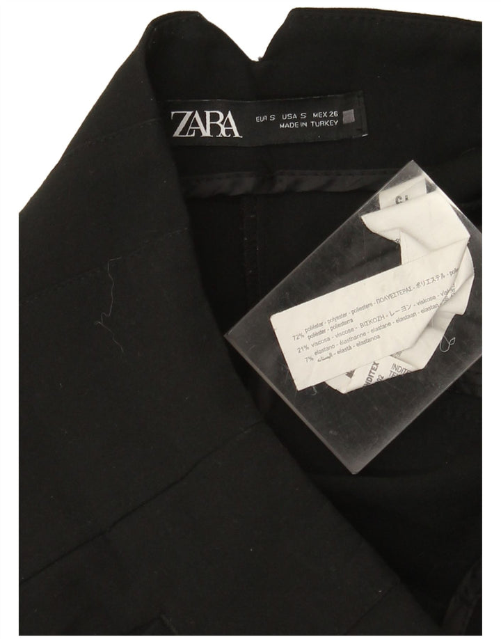 Damskie zwężane spodnie chino Zara, małe W26 L27, czarny poliester