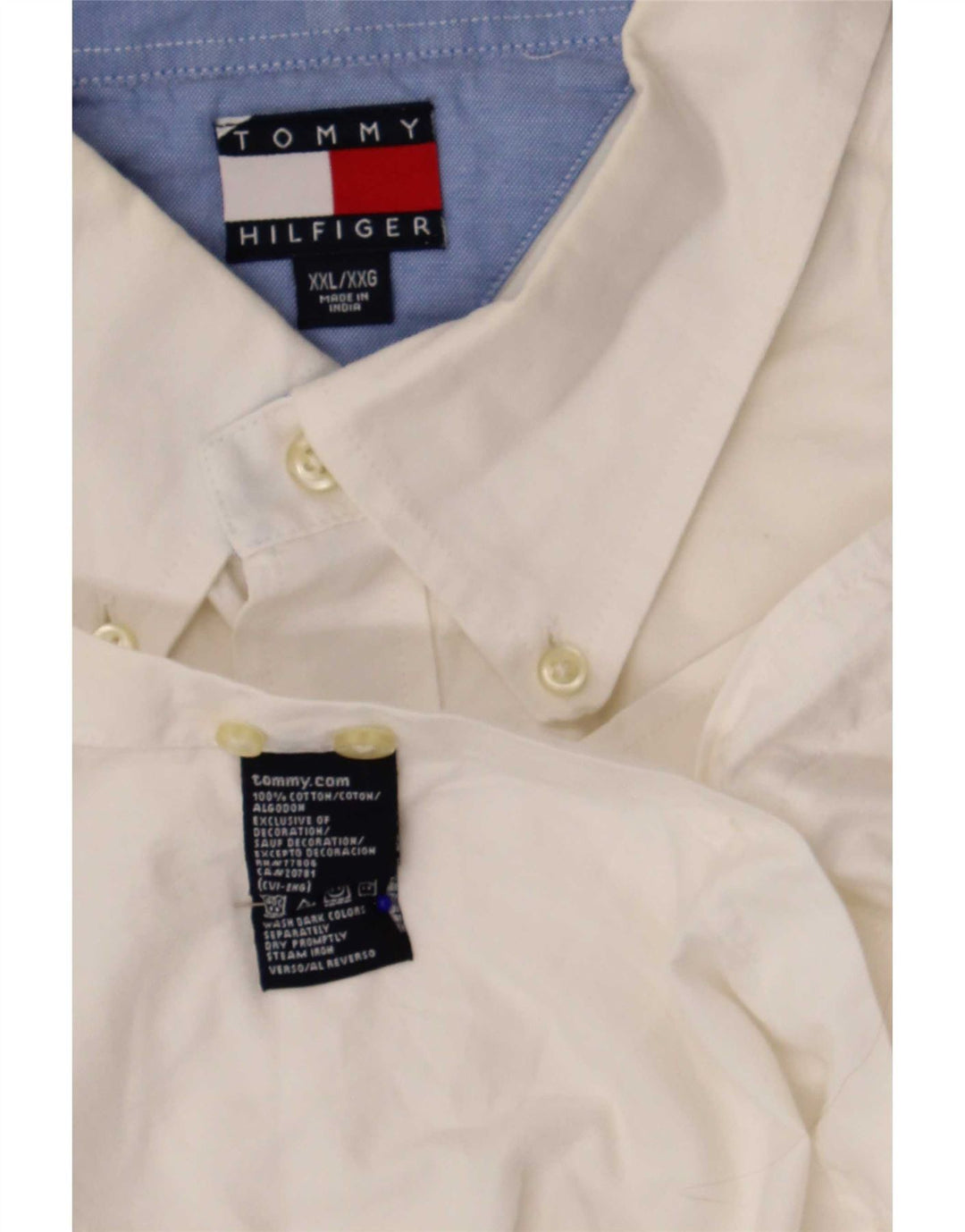 Koszula męska Tommy Hilfiger 2XL Biała bawełna