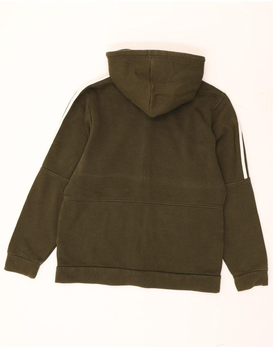 Męski sweter z kapturem i zamkiem błyskawicznym Adidas, bawełna w kolorze khaki