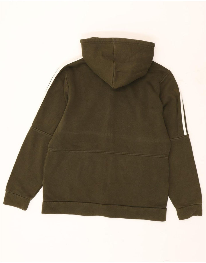 Męski sweter z kapturem i zamkiem błyskawicznym Adidas, bawełna w kolorze khaki