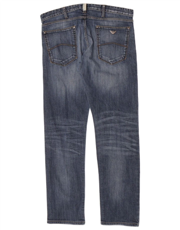 Damskie jeansy Armani Slim W33 L31 Niebieskie bawełniane