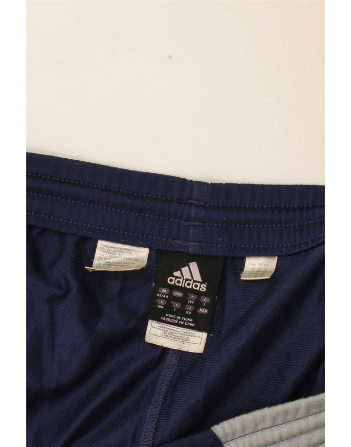 Męskie spodnie dresowe Adidas 2XL Granatowy poliester z blokami kolorów