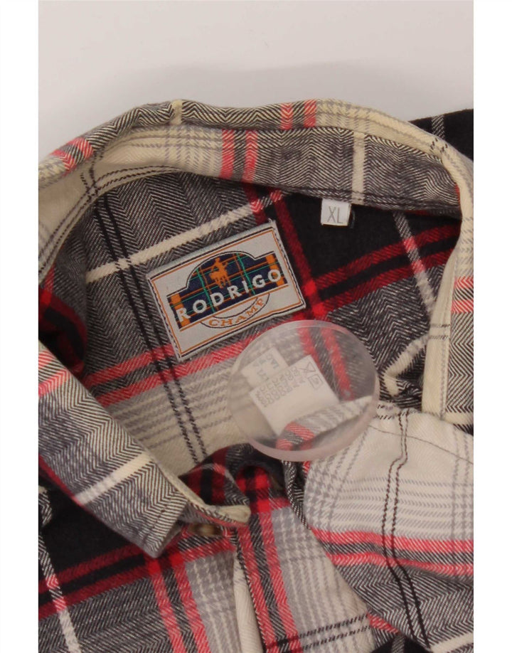 Koszula flanelowa męska Rodrigo XL, bawełniana, granatowa w kratę