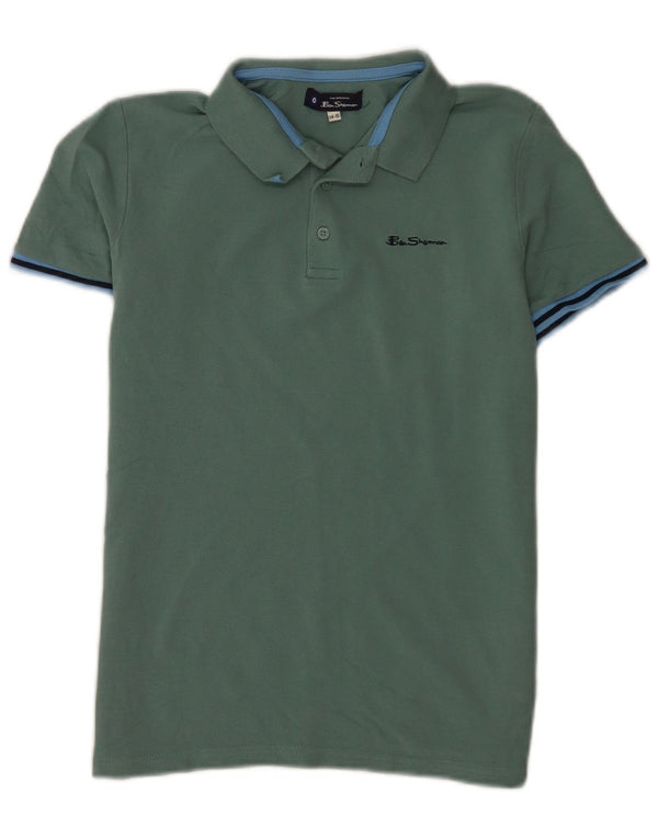 Chłopięca koszulka polo Ben Sherman 14-15 lat, zielona bawełna