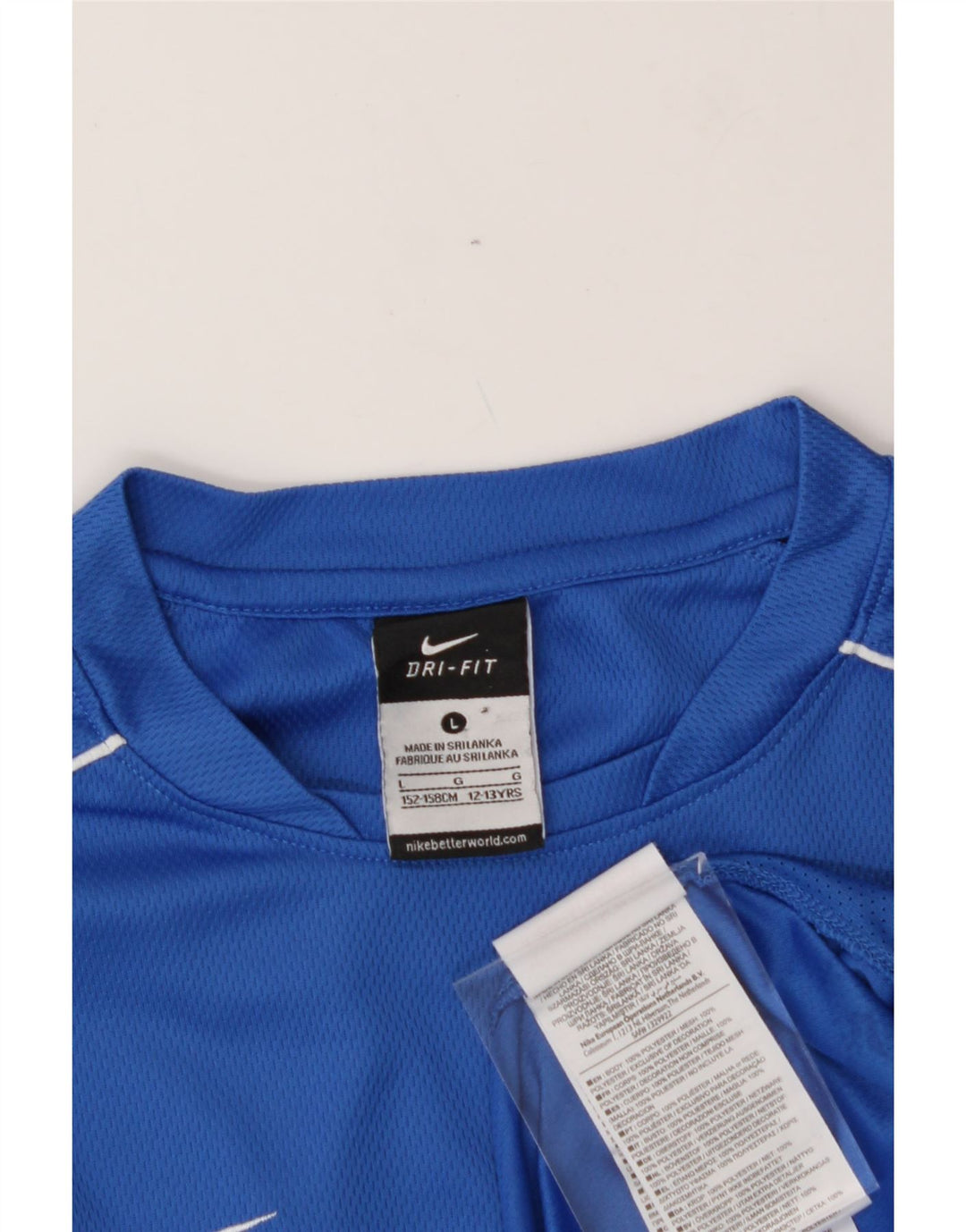 NIKE Boys Dri Fit T-Shirt Top 12-13 Years Large Blue Polyester Vintage Nike and Second-Hand Nike from Messina Hembry 