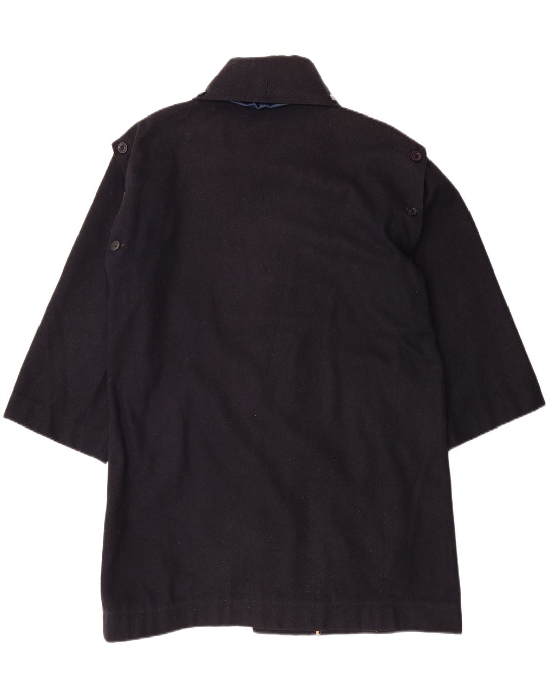 OCEAN STAR Mens Hooded Overcoat UK 36 Small Navy Blue Wool Vintage Ocean Star and Second-Hand Ocean Star from Messina Hembry 
