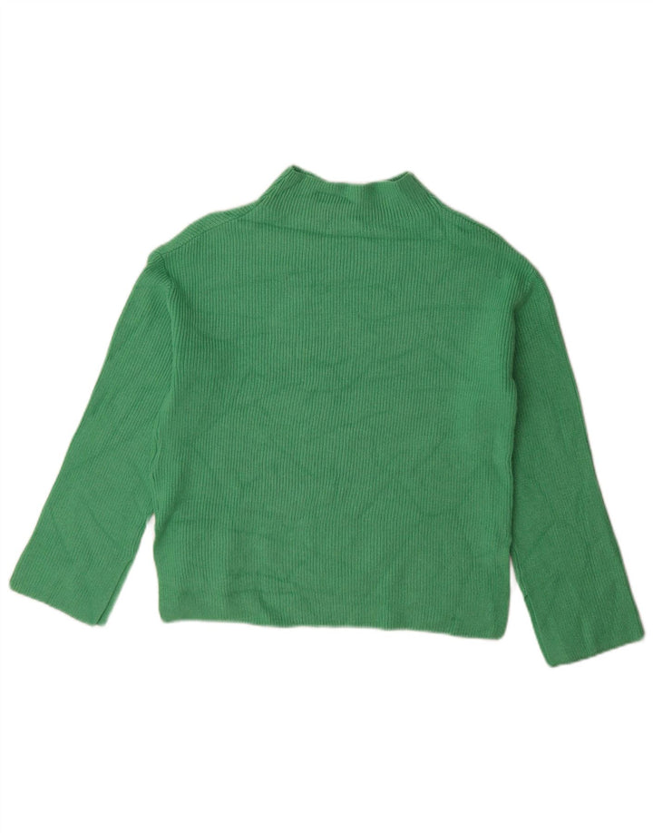 Marks & Spencer Damski sweter z golfem UK 10 Small, zielony, wiskoza