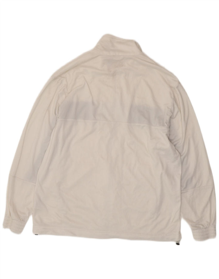 Męska kurtka dresowa LOTTO 2XL Biały poliester z blokami kolorów