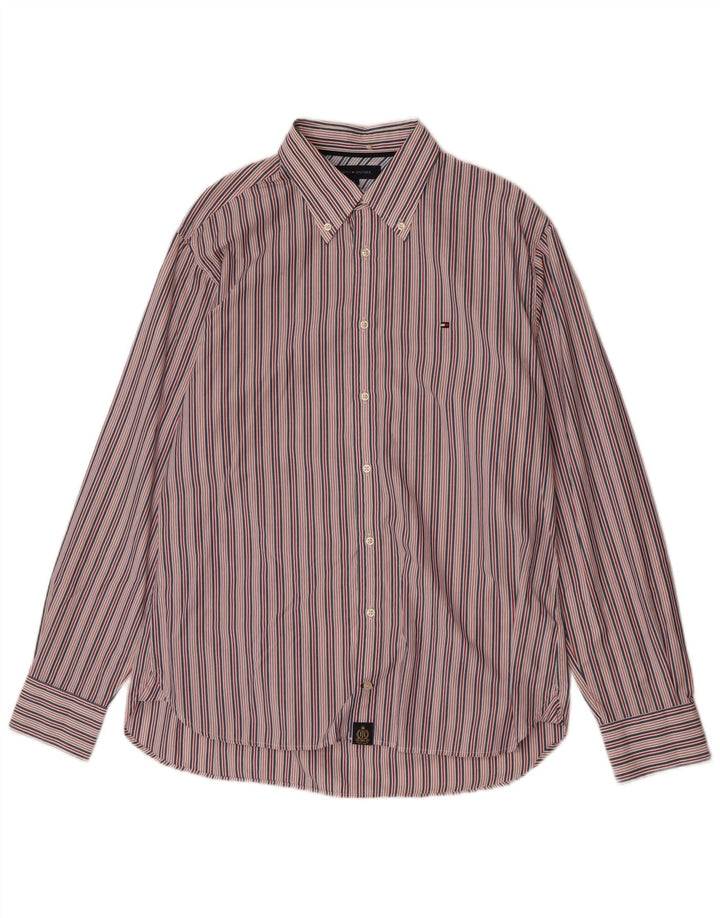 Koszula męska Tommy Hilfiger, duża, wielokolorowa, bawełniana w prążki