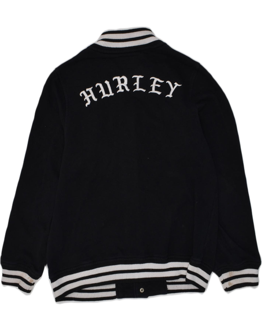 Chłopięca kurtka HURLEY Graphic Varsity na 11-12 lat, duża, czarna, bawełniana