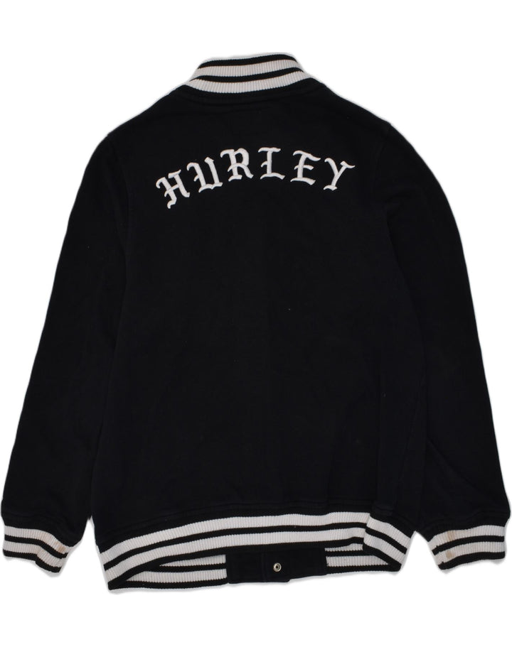 Chłopięca kurtka HURLEY Graphic Varsity na 11-12 lat, duża, czarna, bawełniana