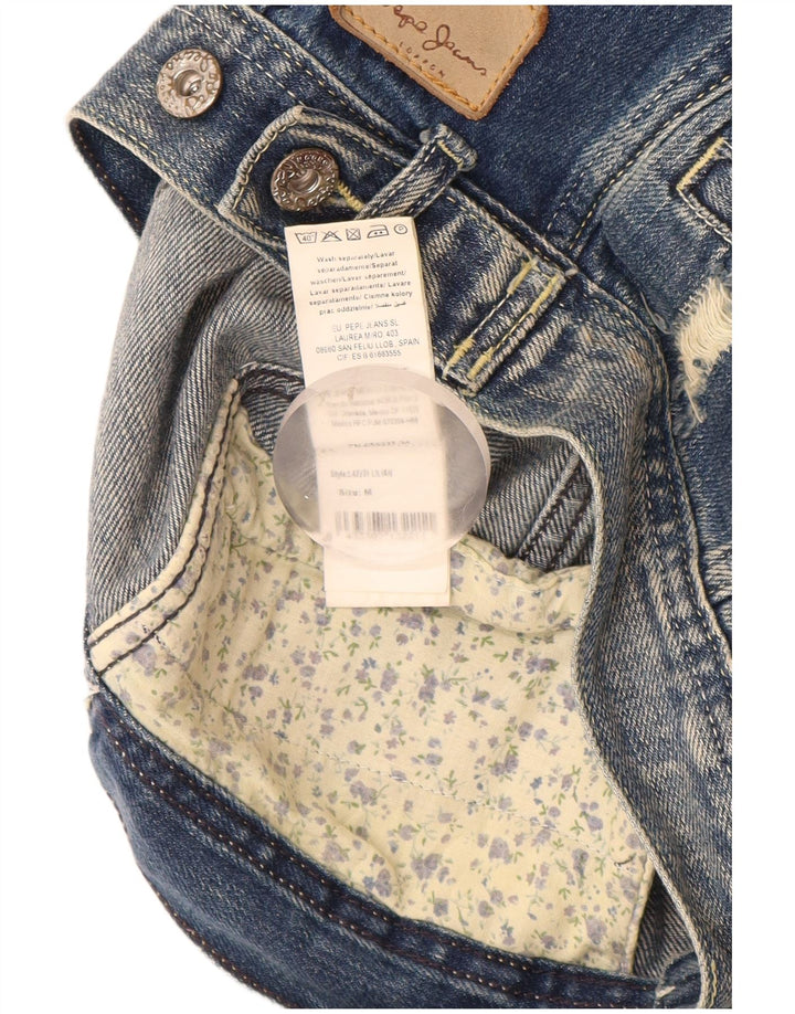 PEPE Jeans Chłopięca dżinsowa kamizelka w trudnej sytuacji, 7-8 lat, średnia niebieska bawełna