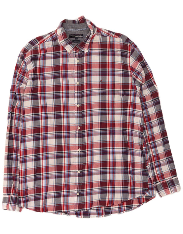 Męska koszula Tommy Hilfiger New York Fit 2XL, wielobarwna, bawełniana krata