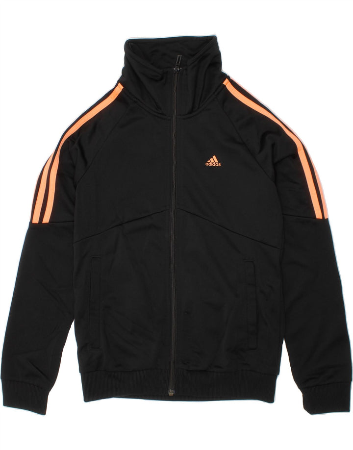 ADIDAS Boys Tracksuit Top Jacket 11-12 Years Black Polyester Vintage Adidas and Second-Hand Adidas from Messina Hembry 