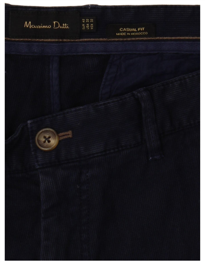 Spodnie Chino MASSIMO DUTTI Męskie Casual Fit EU 42 Large W32 L32 Granatowe