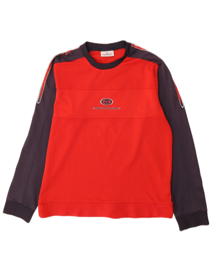 Męska bluza z grafiką Sergio Tacchini, duża, czerwona, z blokami kolorów