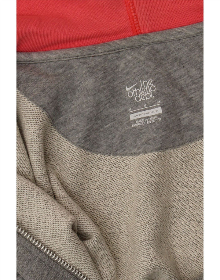NIKE Womens Zip Hoodie Sweater UK 14 Medium Grey Vintage Nike and Second-Hand Nike from Messina Hembry 