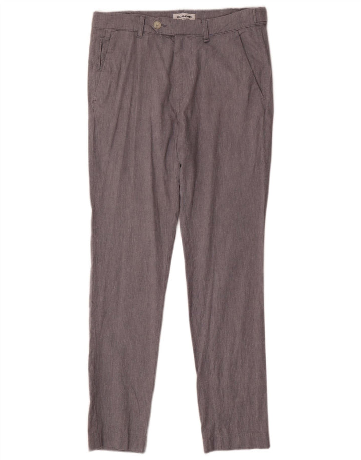 Męskie spodnie typu slim chino Jack & Jones W32 L32 szare