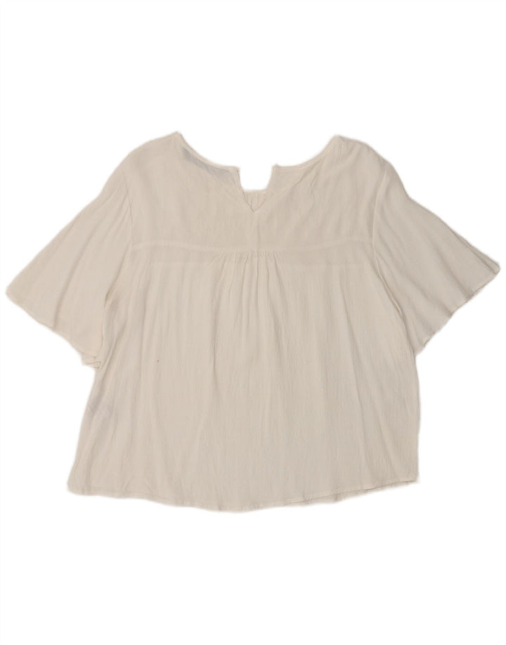 Bluzka damska Zara Top UK 16 Large Biała Wiskoza