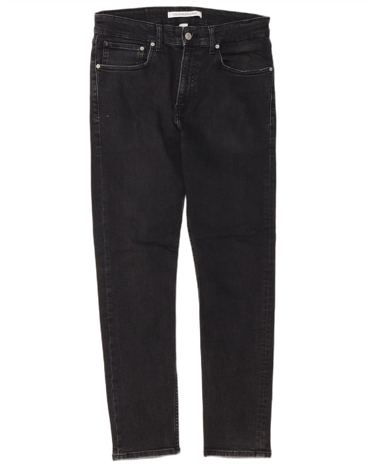 Męskie jeansy Calvin Klein W32 L30 Czarne bawełniane
