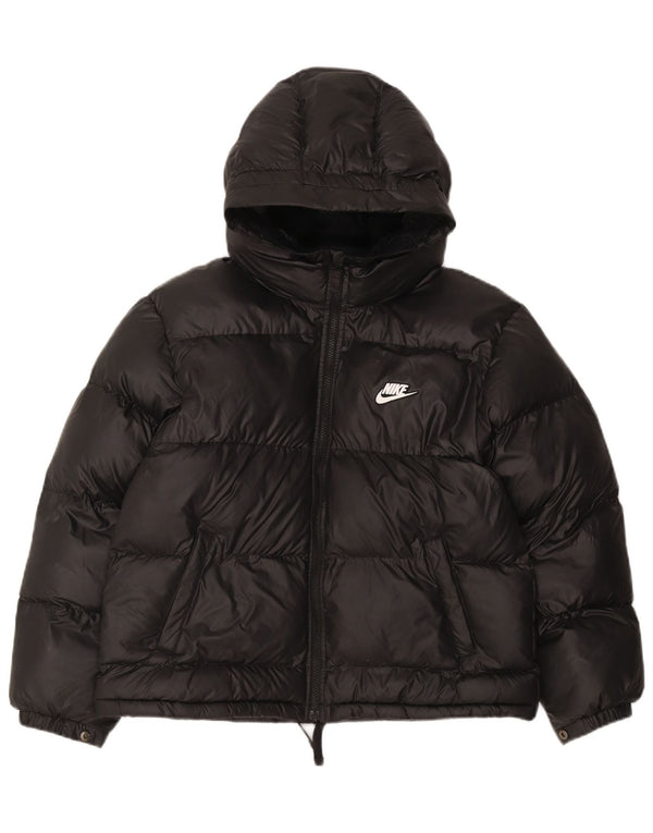 Chłopięca wyściełana kurtka z kapturem Nike Therma-Fit 13-14 lat XL, czarna, poliestrowa