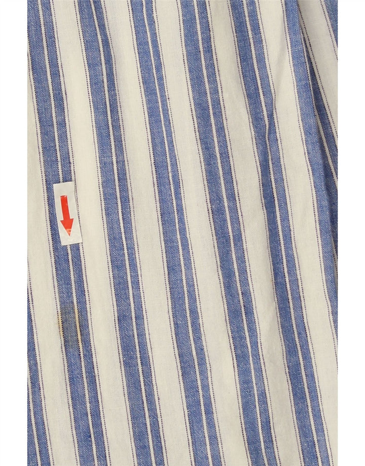 Koszula męska Vintage XL w niebieskie paski, bawełniana