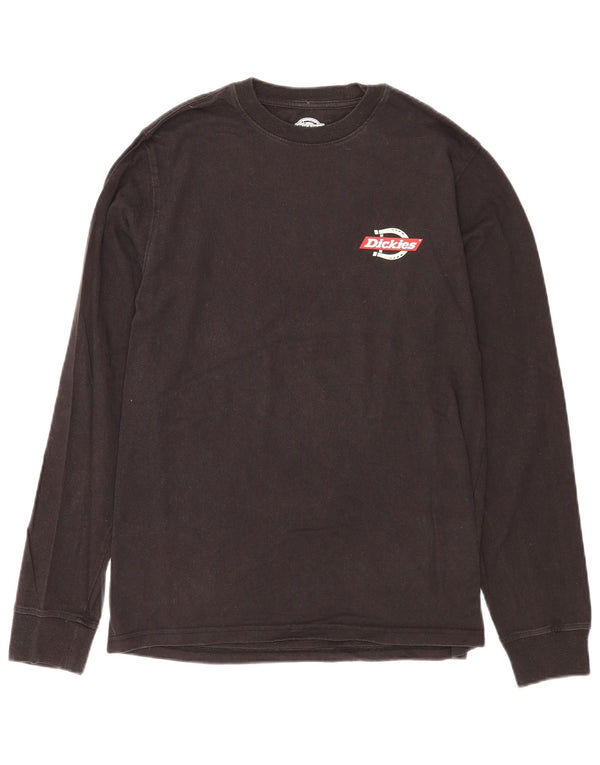 Męski graficzny top Dickies z długim rękawem, mały, czarny, bawełniany